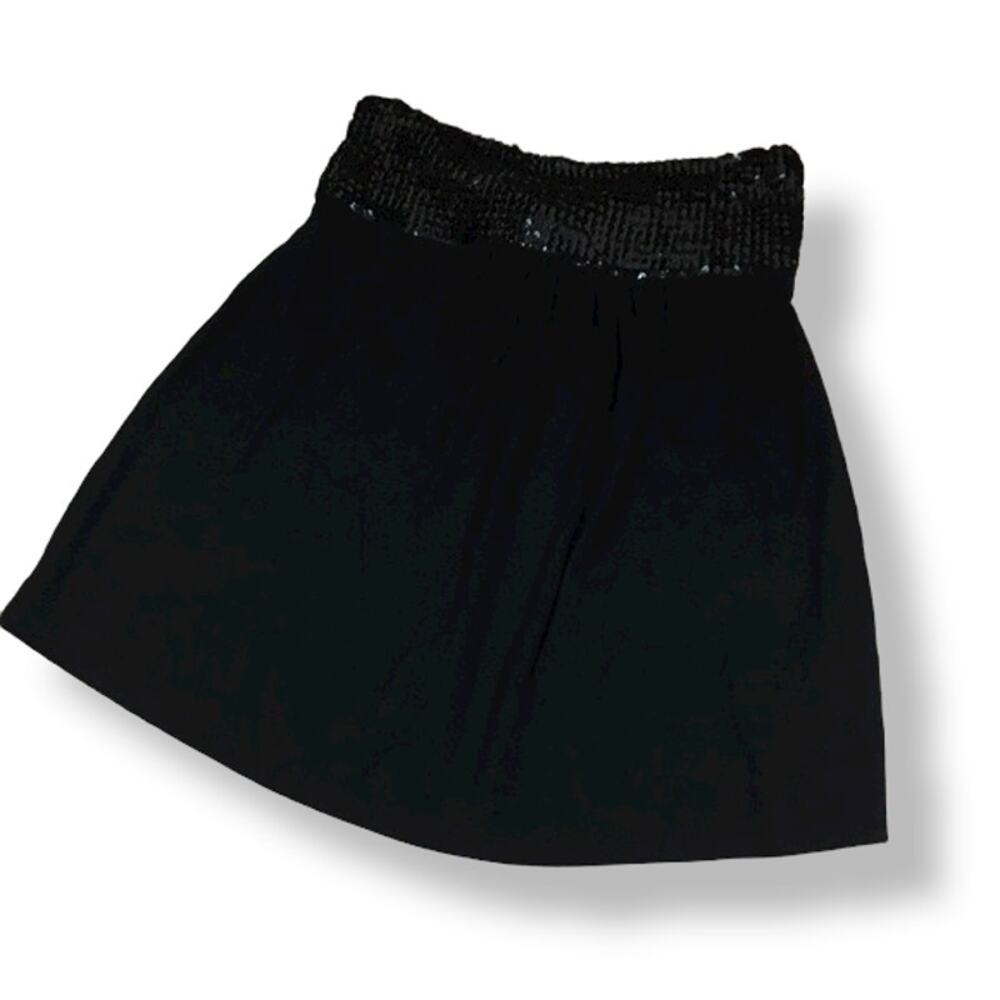 Olian Womens Top Size Medium Black Sequined Knit Strapless Maternity Sequins‎